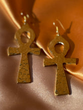 Load image into Gallery viewer, Brass Ankh Earrings
