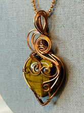 Load image into Gallery viewer, Tigers Eye Heart Necklace
