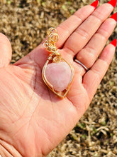 Load image into Gallery viewer, Gold Rose Quartz Heart w/Citrine
