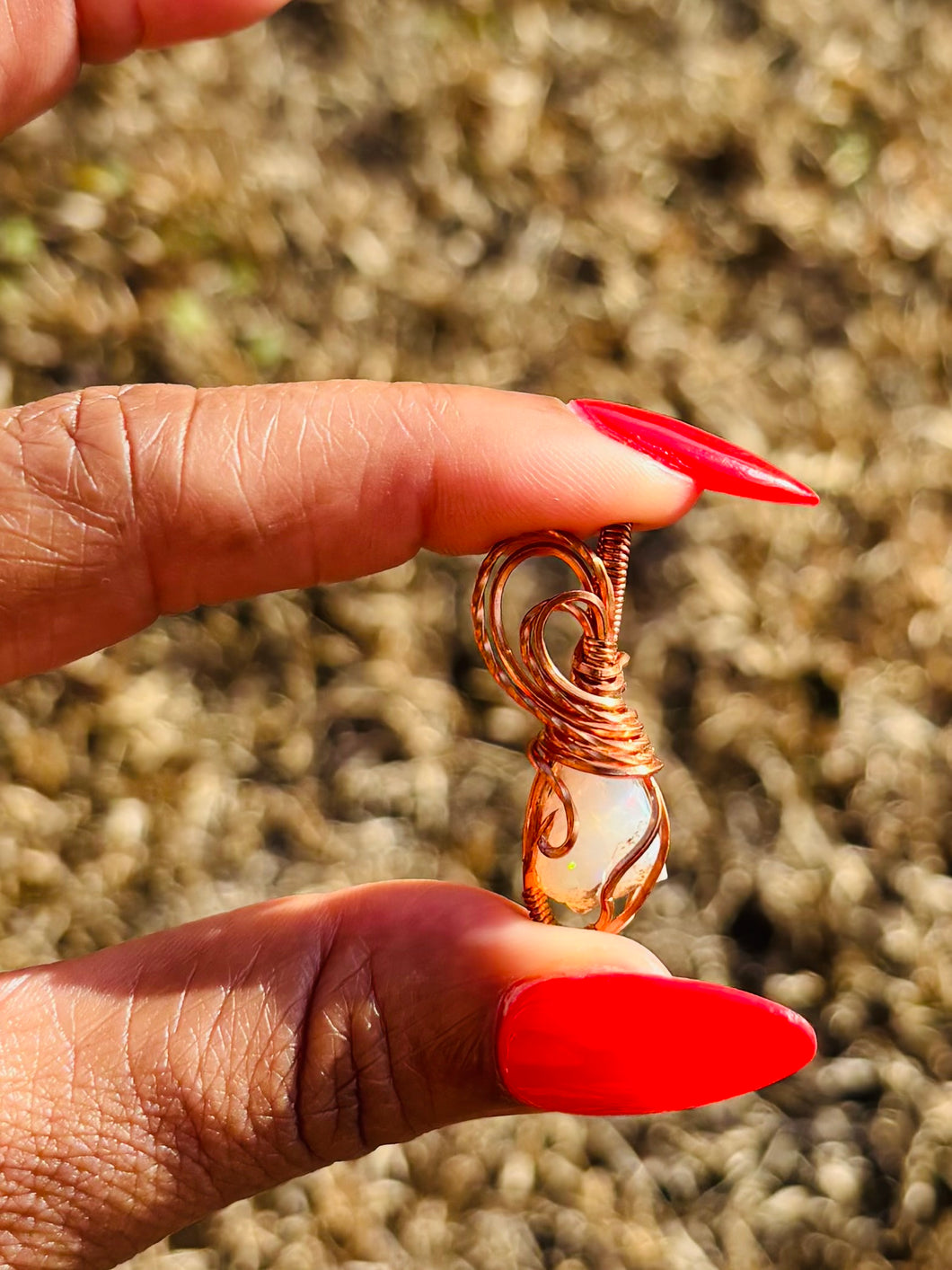 Dainty Copper Opal Necklace