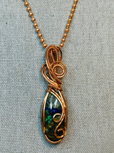 Load image into Gallery viewer, Azurite In Cuprite Oval Necklace
