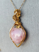 Load image into Gallery viewer, Gold Rose Quartz Heart w/Citrine
